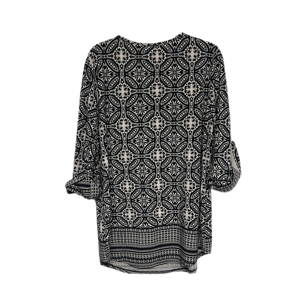 Cocomo Womens Longline Tunic Top Size XL Black White Front Zipper Detail Jersey - Picture 2 of 4
